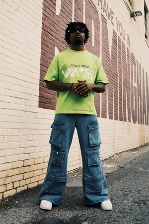 "DRINK MORE WATER" TEE - NEON